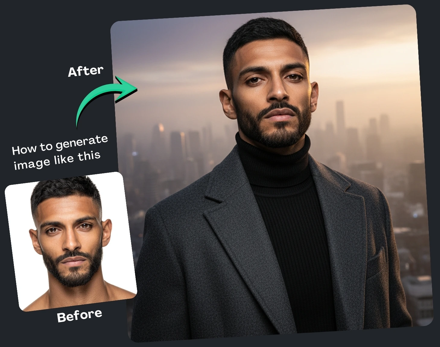 Google Gemini Prompt for Turn Male Photos into Cinematic Models