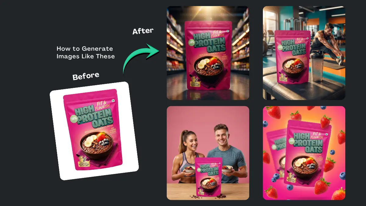 AI Prompts for Dark Chocolate High Protein Oat Packaging
