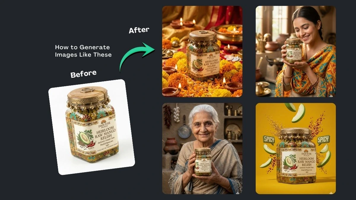 Indian Pickle Product Ad Prompts Using Google Gemini