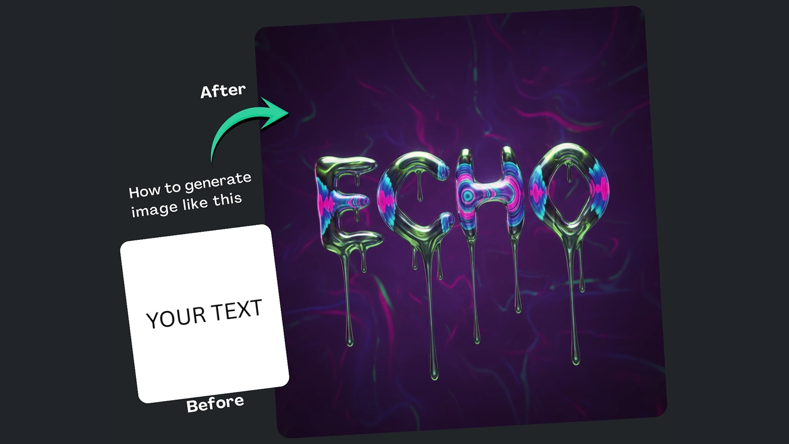 Liquid Metallic Typography Y2K Google Gemini Prompt With Builder