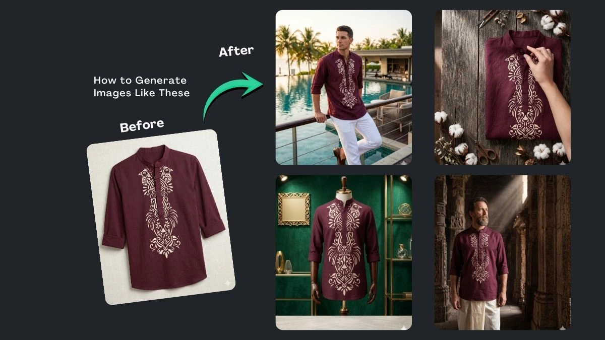 Top Mens Cotton Kurta Ad Prompts for Google Gemini