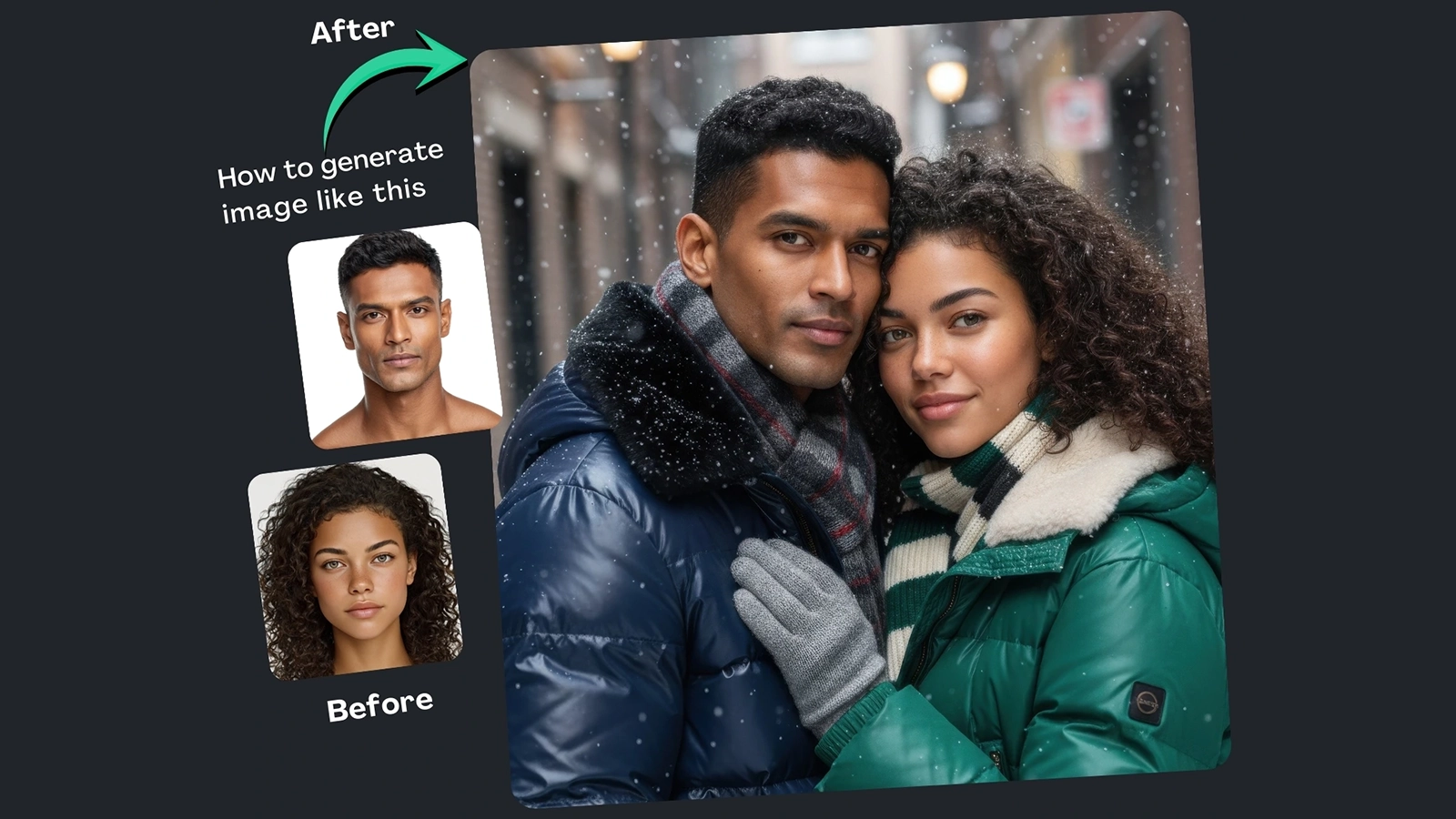 Winter trend Couple Photoshoot Prompt for Google Gemini