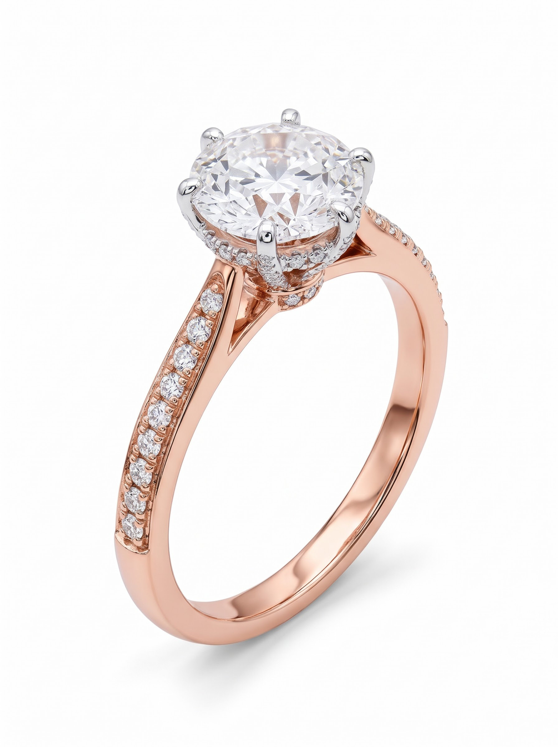 Original raw unedited product image for AI Rose Gold Diamond Ring Photoshoot Prompts & Studio Packshots