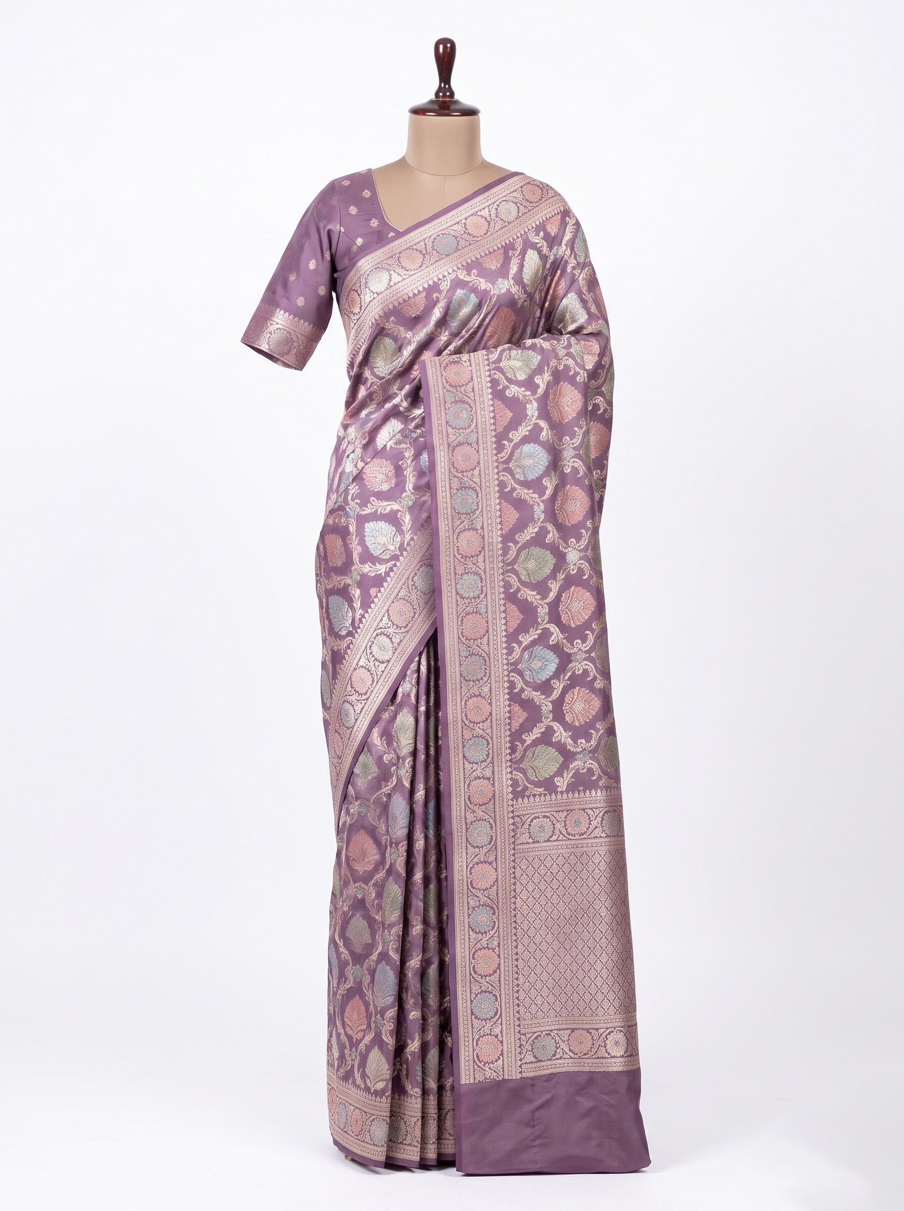 Original raw unedited product image for AI Banarasi Saree Product Photography Prompts & Editorial Lookbook