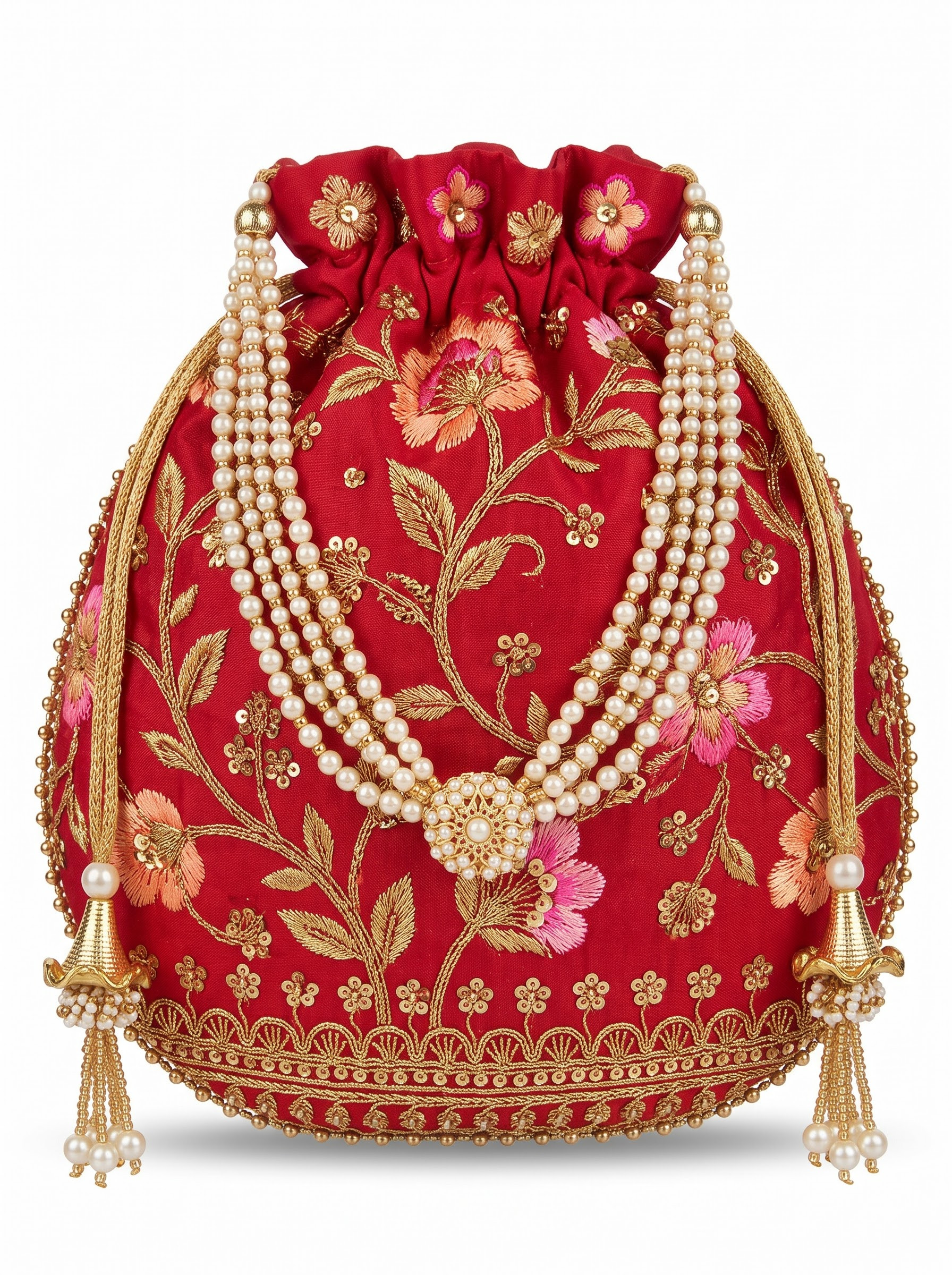Original raw unedited product image for AI Traditional Indian Potli Bag Product Photography Prompts & Studio Workflow
