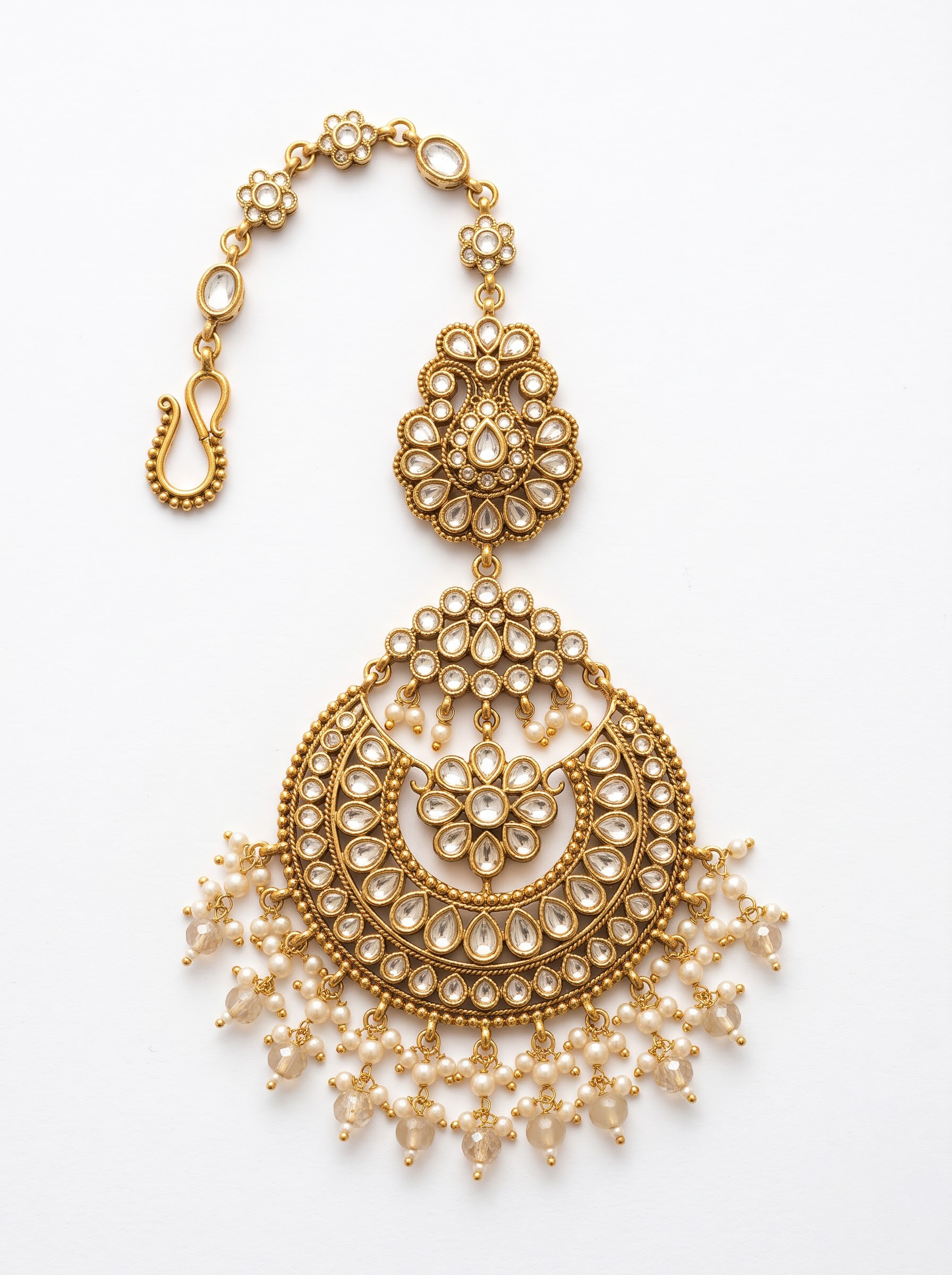 Original raw unedited product image for AI Indian Bridal Jewelry Maang Tikka Photography Prompts & Studio Editorial Pack