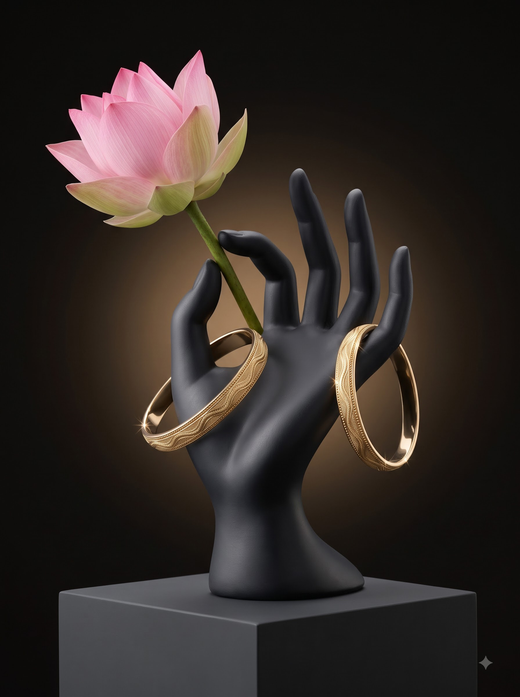 Final transformed commercial visual for Traditional Indian Gold Bangles Festive and Editorial AI Photography Prompts